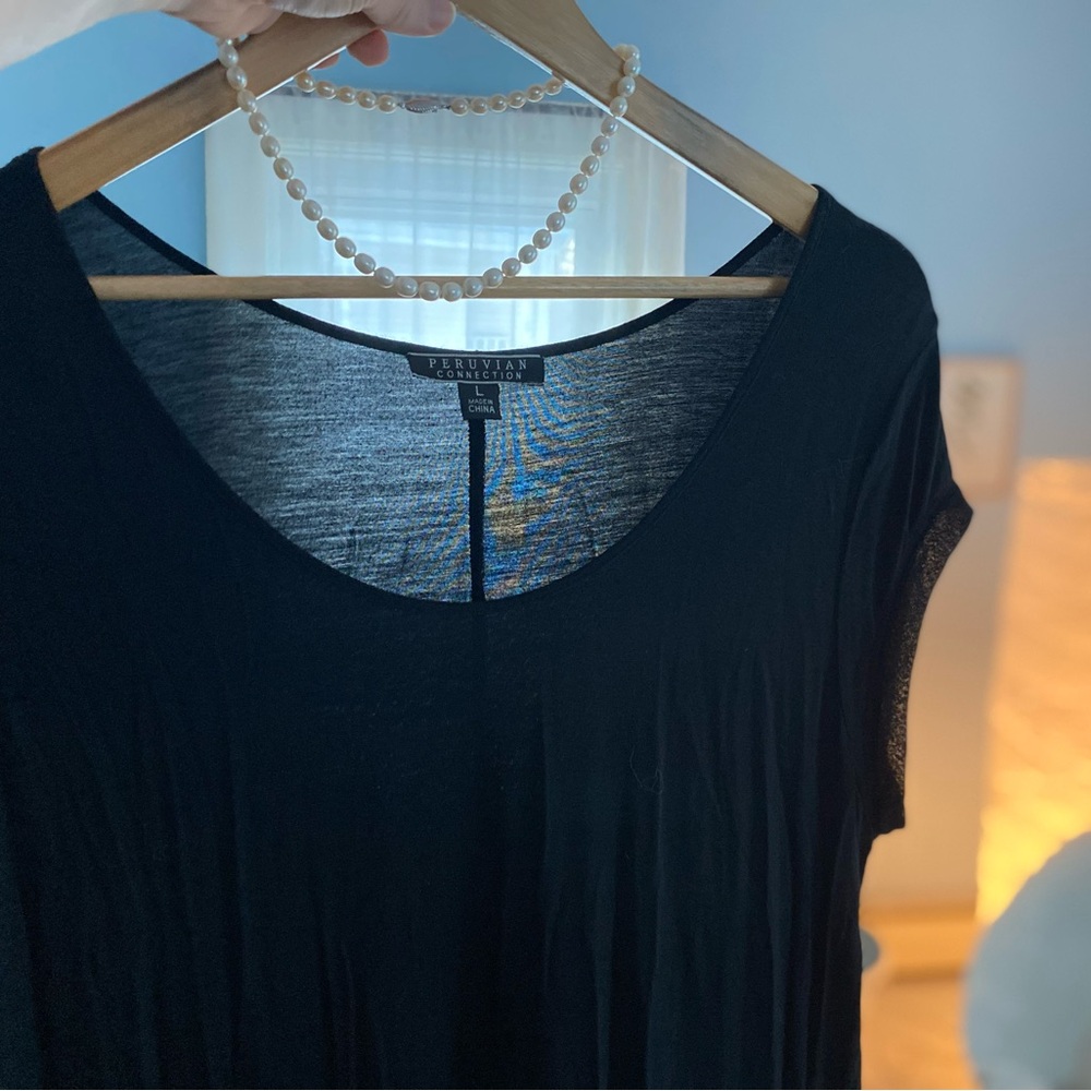 Peruvian Connection | Black Midi Dress